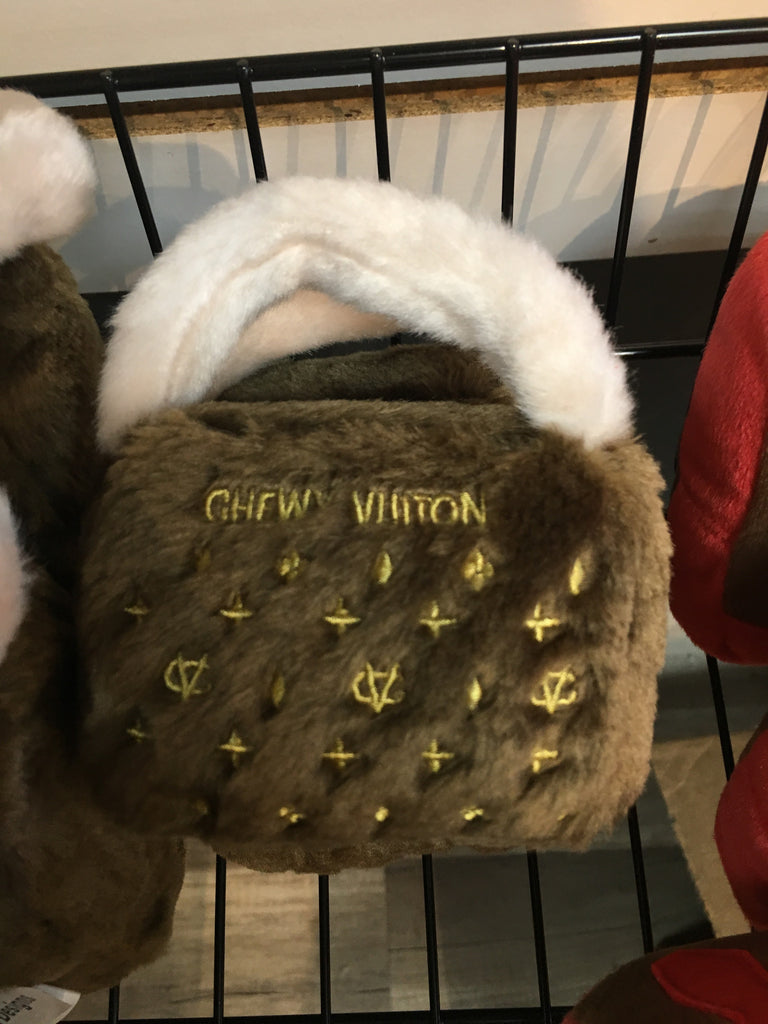 Brown Chewy V Plush Bag Pet Toy