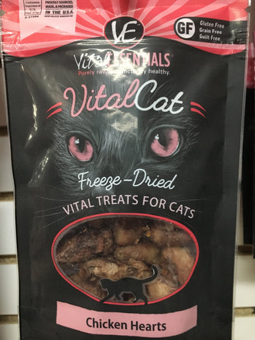 Vital Essentials FD Cat Chicken Hearts Treat 0.8oz
