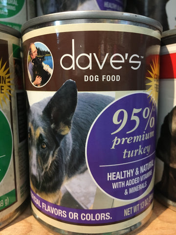 Dave's Pet Food 95% Premium Turkey & Turkey Liver 13 oz