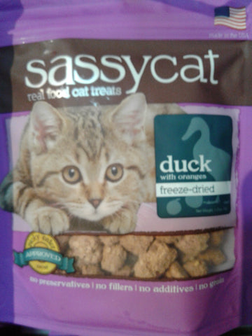 Sassy Cat Treats FD Duck/Orange 1.25oz