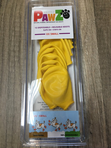 Pawz Dog Boots XXSmall (yellow)