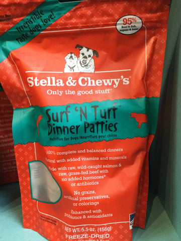 Stella & Chewy's Dog FD Surf & Turf Dinner Patties 5.5oz