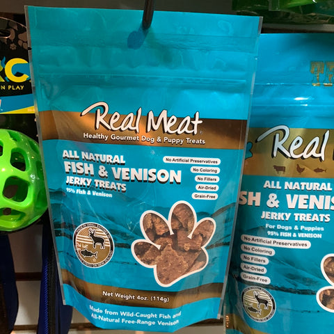 The Real Meat Company Fish & Venison Treat Dog 4z