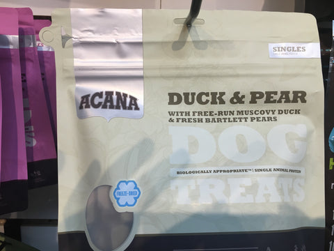 Acana Dog Treats Singles Duck & Pear 3.25oz