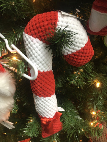Patchwork Candy Cane (13")