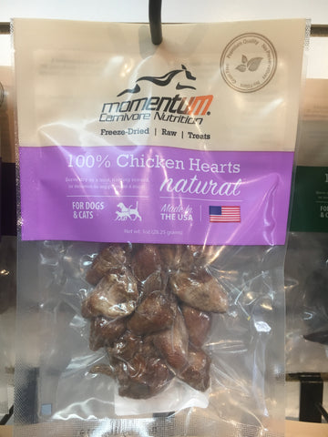 Momentum Carnivore Nutrition Chicken Hearts 1 oz.