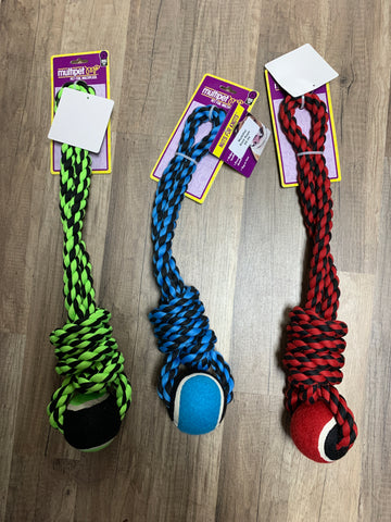 Multipet Dog Knotted Rope w/ Ball (20")