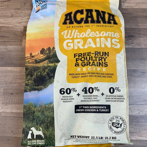 Acana Free Run Poultry + Wholesome Grains (22.5 Lbs.)