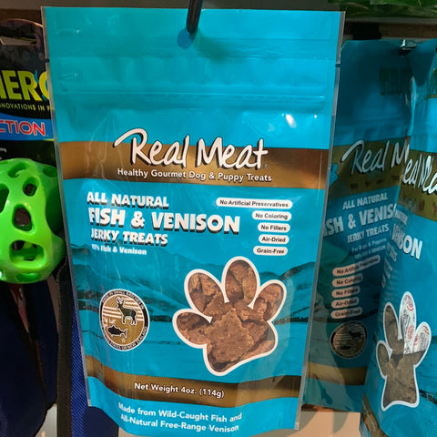 The Real Meat Company Fish & Venison Treat Dog 12z