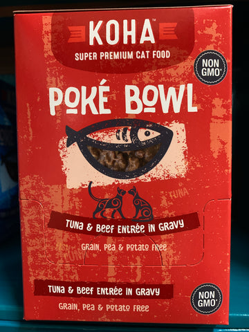 Koha Cat Poke Bowls (G/F) - Tuna & Beef