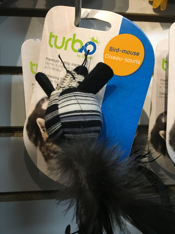 Turbo Cat Toy Feather Mouse