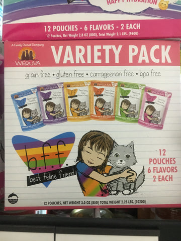 Weruva Cat BFF Rainbow-a-Go-Go Variety Pack Pouch 3.0 oz