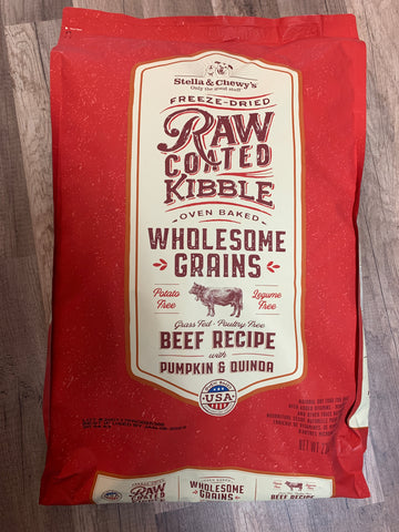 Stella & Chewy's Dog Raw-Coated Beef & Wholesome Grains (22 Lbs)