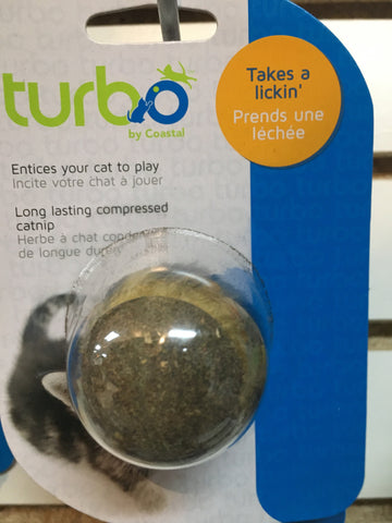 Turbo Cat Toy Compressed Catnip Ball