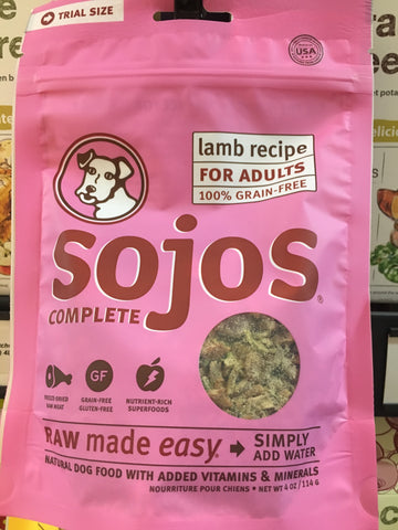 Sojo's Dog Complete Adult Lamb 4 oz